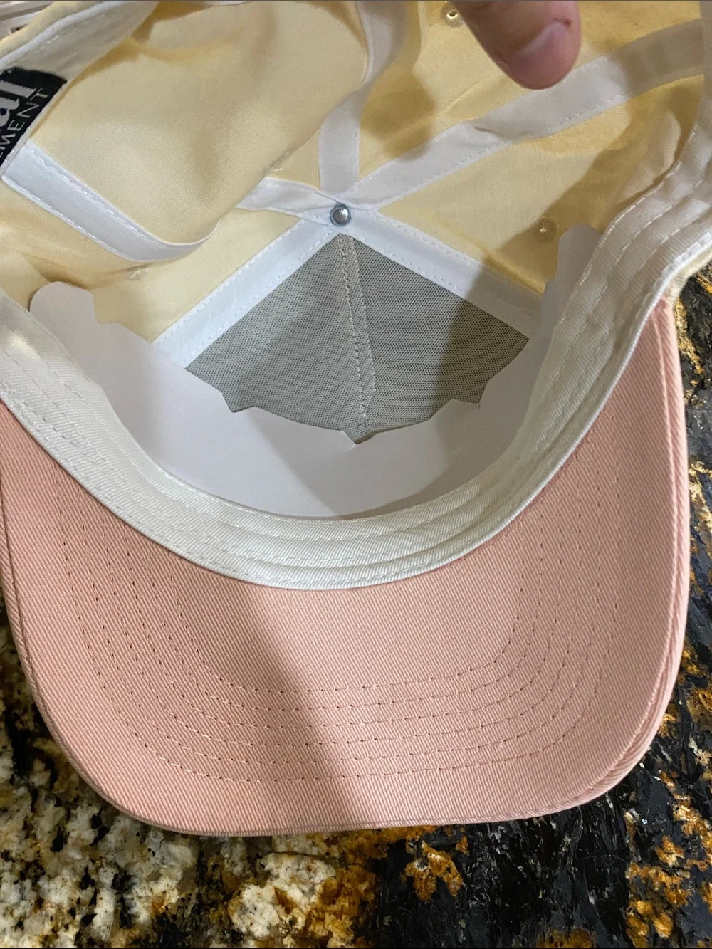 ‘homebody’ Pink and Cream Trucker Hat